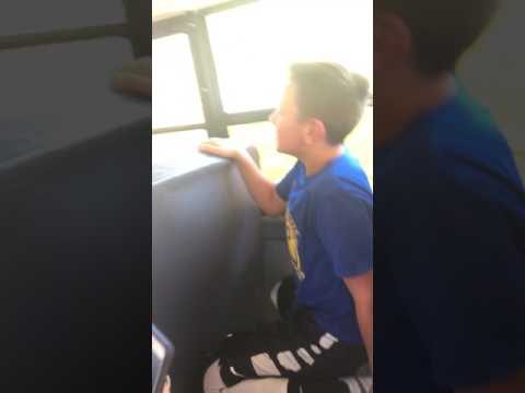 KID JUMPS OUT OF SCHOOL BUS WINDOW ( MUST WATCH)